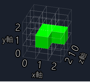 3Dテトリスの落下ブロック形1